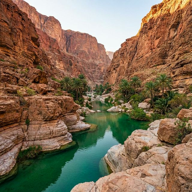 Oman Wadi Shab Landscape